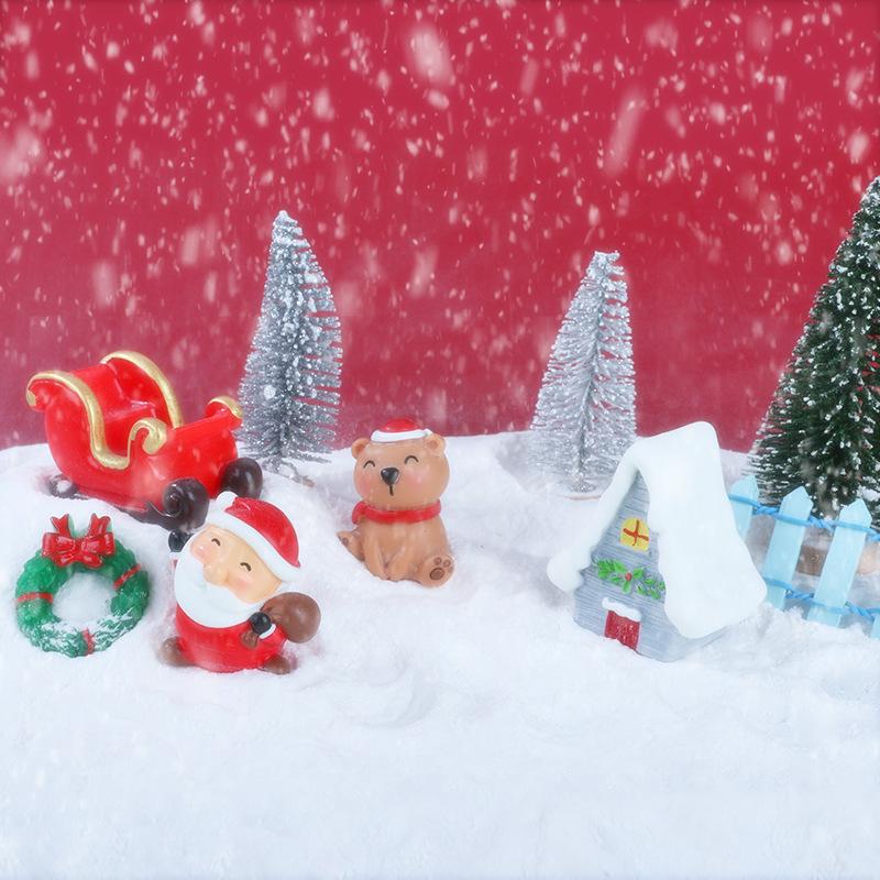 Ornaments Santa Claus Snow Scene Window Display Accessories Resin Accessories Handicrafts Home Decoration