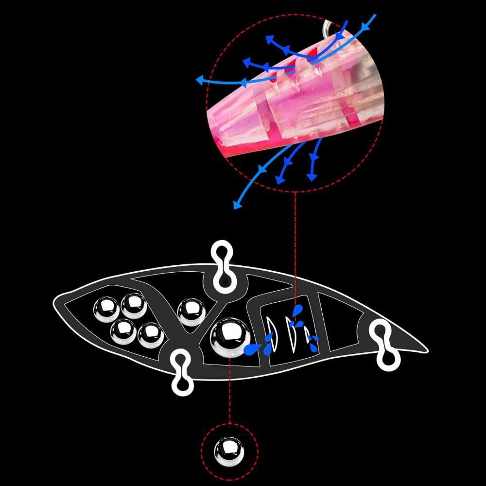 11G/65mm Hartfischköder VIB Rattlin Haken Angeln Sinkende Köder Kurbel Künstliche Wobbler Köder