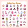 50 Pieces of Pink Humorous Stickers for DIY Notebook, Water Cup, Computer, Skateboard and Other Items Stickers