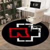 Ramms Rock Band Fire Logo Round Rug for Livingroom,Bedroom, Palyroom, Chair Rug, Area Rug, Circle Carpet, Large Size Fan Christmas Gift
