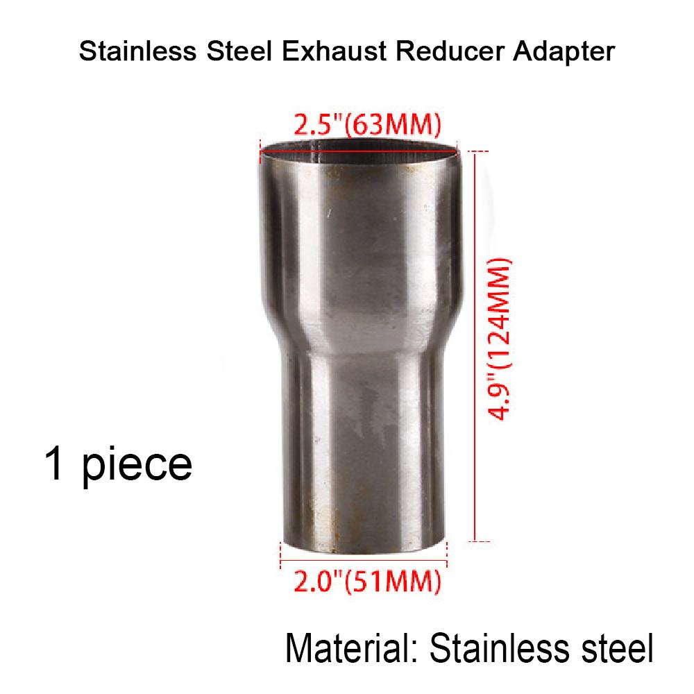 2‑2.25‑2.5‑3 Inch 51‑76mm Exhaust Muffler Reducer Coupler One‑piece Forming Stainless Steel Auto Pipe Connection Adapter Fitting