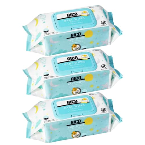 

RICO Baby Wipes, 80 sheets (1 pack) x 3 packs