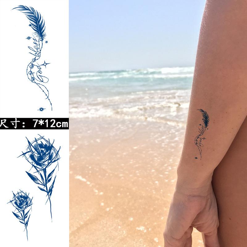 Herbal Juice Tattoo Sticker, Back Of Hand Juice Semi-Permanent Tattoo Sticker, Sweat-Proof Tattoo