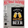 Vintage Metal Beer Sign 20x30cm Wall Decor for Bar Cafe Home