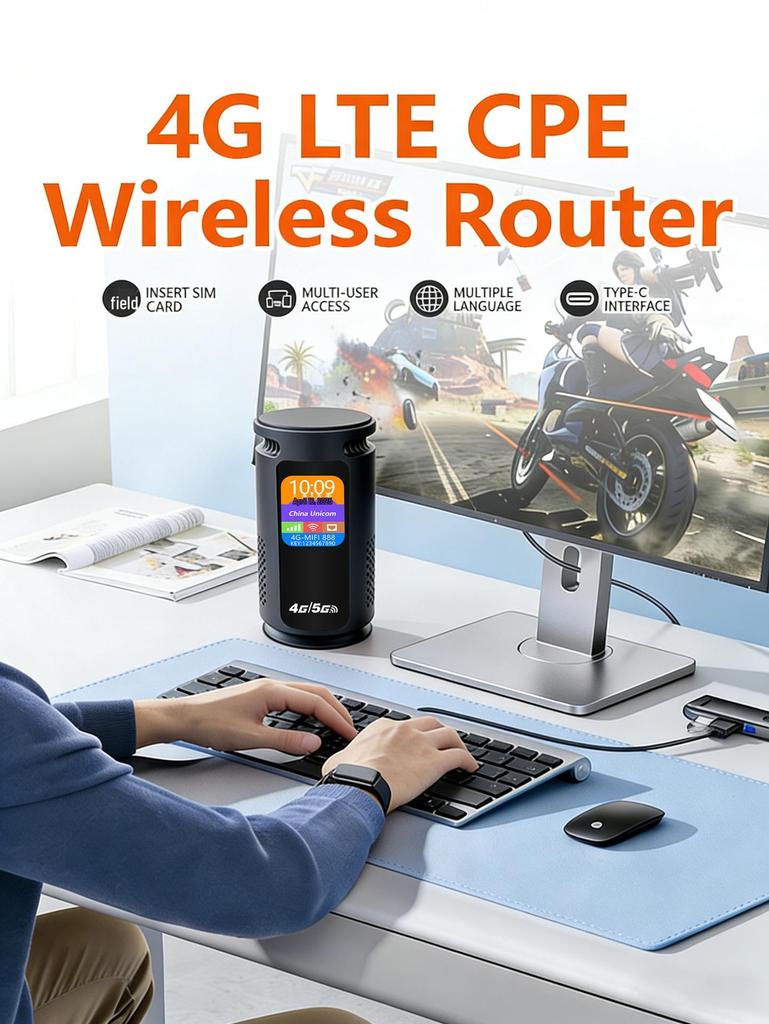 4G LTE WiFi6 SIM Card Router with TYPE-C for Office Use
