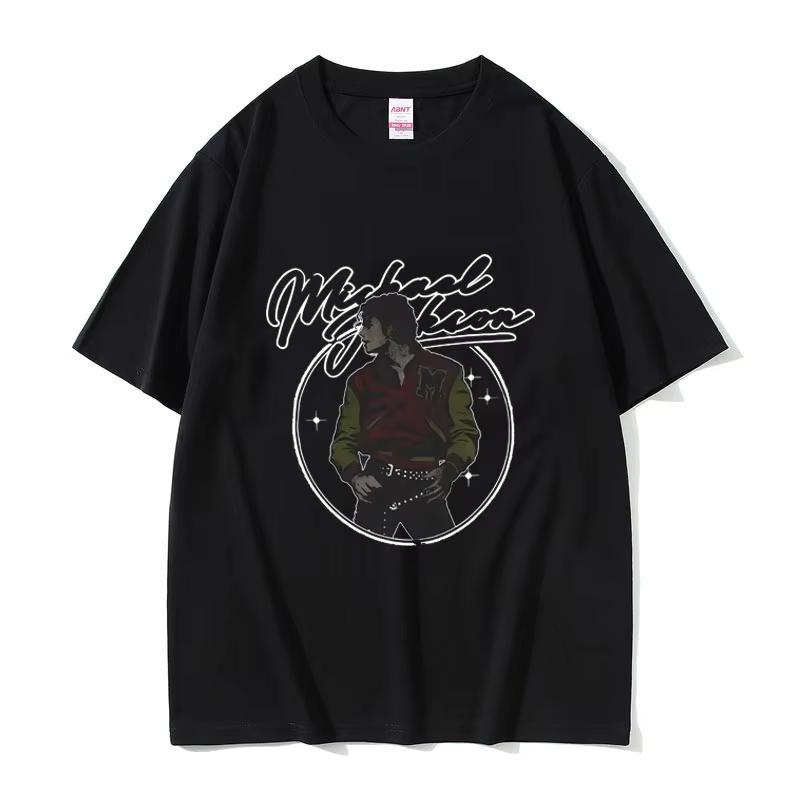 King of Pop Michael Jackson Graphic Tshirt Unisex Women Clothing Retro Gothic Rock Streetwear Male Fashion Casual Crewneck Tees S