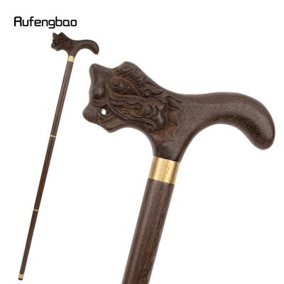 Drache Braun Holz Mode Spazierstock Dekorative Vampir Cosplay Party Holz Spazierstock Halloween Streitkolben Zauberstab Bischofsstab 91cm