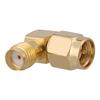 4PCS Gold Plated Contacts SMA Male To Female Adapter 90 Degree Coaxial Connector  Two-Way Radio