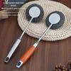 2 Pcs Stainless Steel Pot Brush with Thick Handle, Kitchen Cleaning Brush for Pots and Pans, Stainless Steel Wire Ball Brush