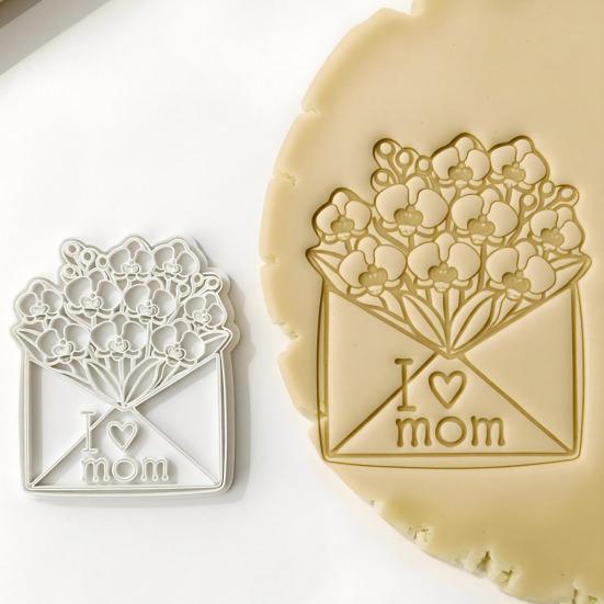 Flower Cookie Cutter Sunflower Rose Tulip Shape Biscuits Molds for Baking Fondant Pastry Biscuit Clay DIY Molds Gifts for Mother's Day Valentine's Day
