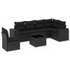 VidaXL Salon de Jardin avec Coussins 7 pcs, Canapés de Terrasse, Ensemble de Meubles de Patio, Mobilier d'Extérieur, Noir 3254972