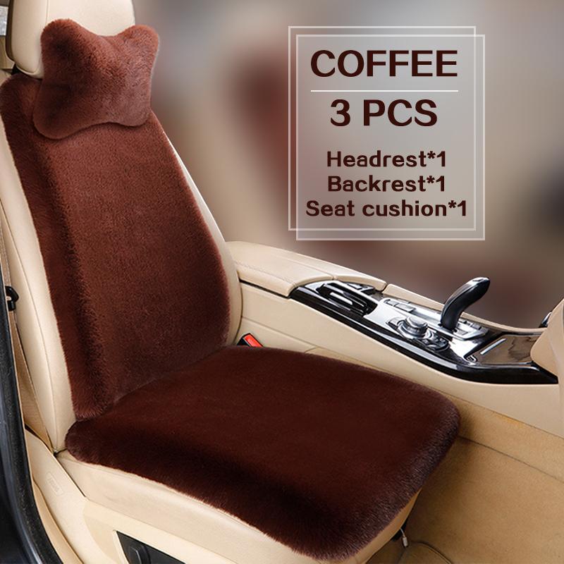 Plush Seat Cover Cushion For Volkswagen Passat B5 B7 B8 Golf 4 5 6 7 Polo Winter warm Plush Protector Interior Accessories