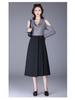 Women's Fashionable A-line Pleated Midi Skirt, High Waist, Slimming Large Hem, Casual 2026 Spring Collection