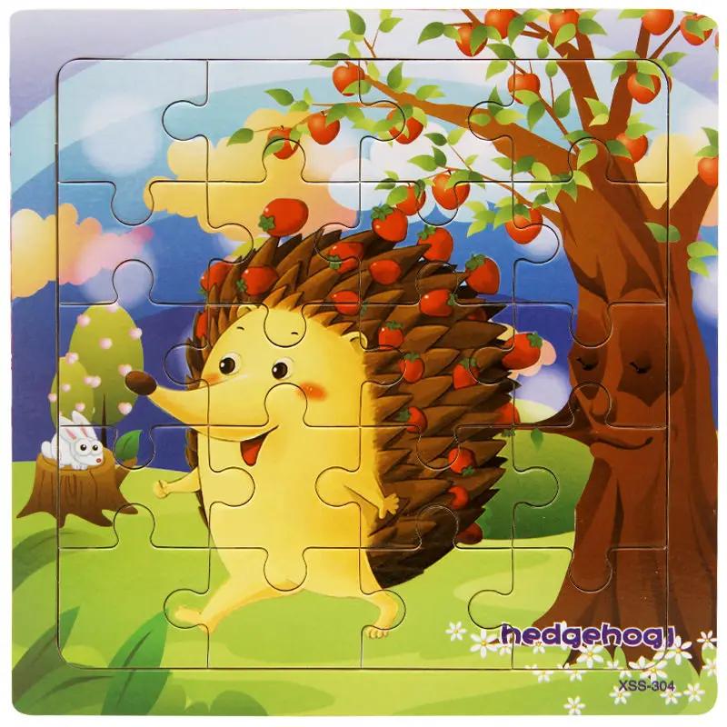 Toys Educational Cute Cartoon Baby Puzzle Wooden Small Piece Train Toy Wooden Jigsaw Puzzle For juguetes educativo Kids Children