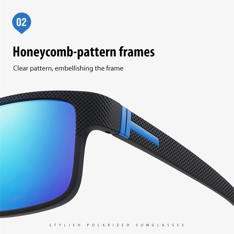 aoron Fashion Polarized Sunglasses Men Classic Sport Fishing Driving Sunglasses Colorful UV400 Anti Glare Eyewear for Man Male