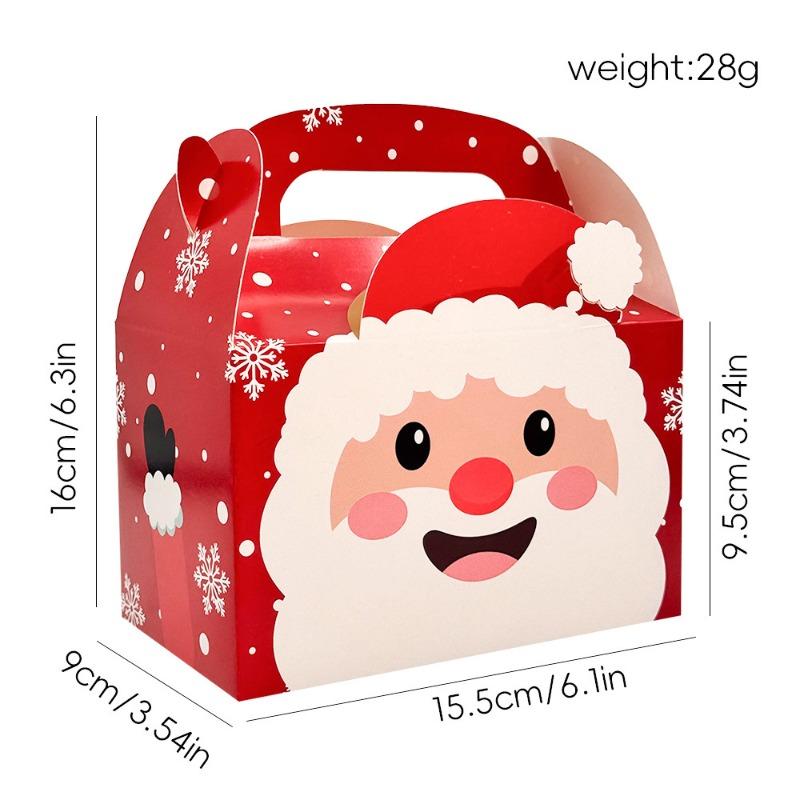 Christmas series portable candy box square portable gift box Christmas hand cake box