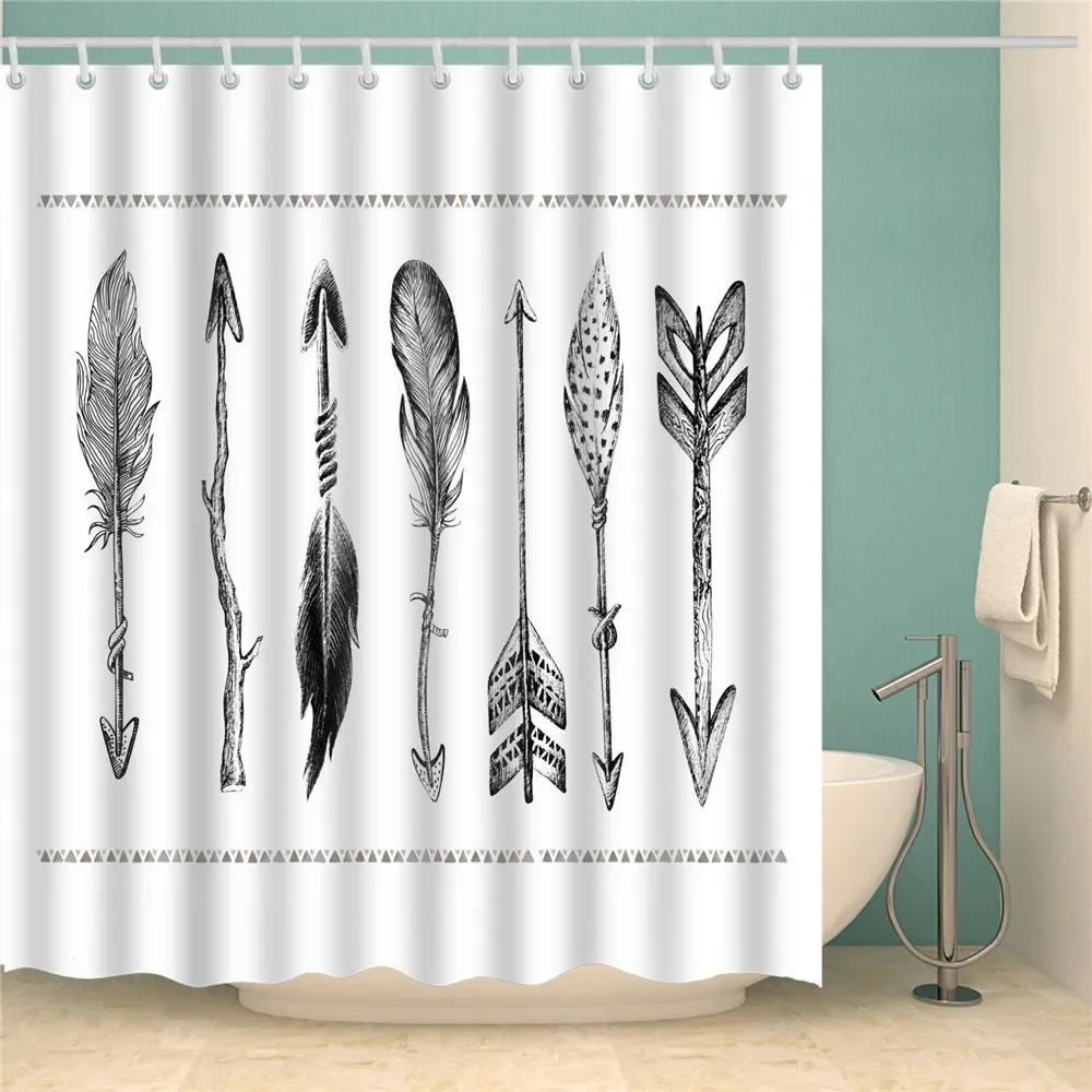 3D Buddha Plant Printed Bath Curtains Waterproof Polyester Fabric Bathroom Shower Curtain Screen with Hooks Bathroom Curtains
