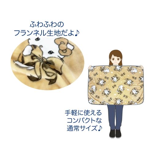 Hatayama Shoji Sanrio Flannel Throw, 70x100cm, Hello Kitty, Approx. H70xW100cm, 66203211