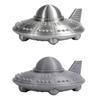 Yangyizhi 3D-gedrucktes UFO-Modell Figur, Sci-Fi-Raumschiff Dekoration, Einteilige Handwerkskunst mit klarer Textur, Mini-Ornament für Schreibtisch-Vitrine