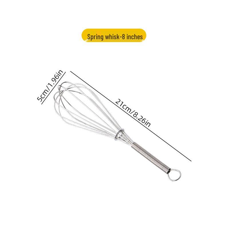 Stainless Steel Manual Egg Beater & Milk Frother Tool