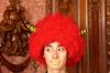 Clearstone Cosplay Halloween Setsubun Gehörnter Hyper Afro Unisex Rot