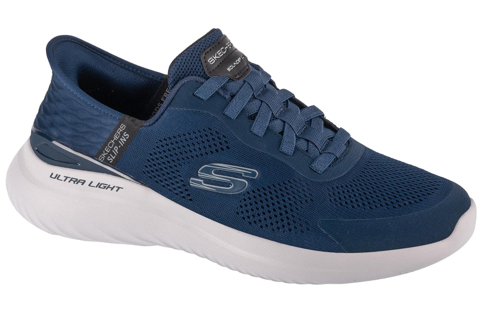 Skechers Slip-Ins: Bounder 2.0 - Emerged, marineblaue Herren-Sneaker 42 dunkelblau