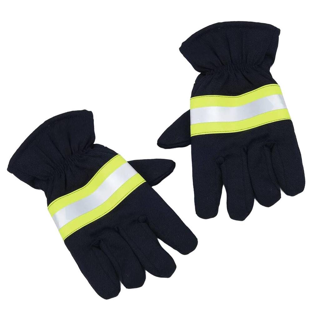 1 Pair Anti-Fire Heat Resistant Proof Welding Firefighting Protection Gloves