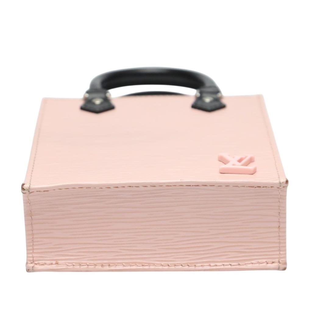 LOUIS VUITTON Epi Petit Sac Plat Handbag Epi Leather Rose valerine Women M69575 Used