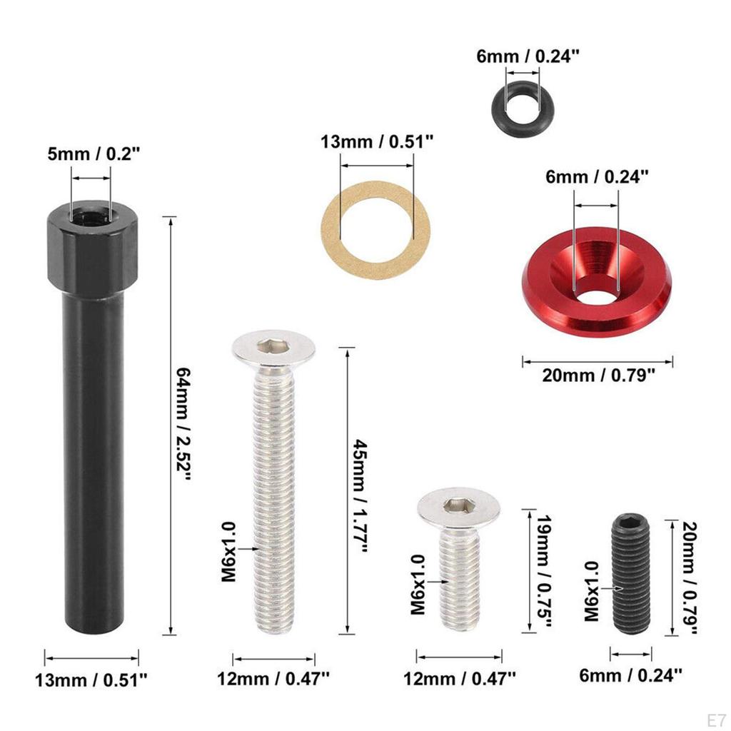 Engine Valve Cover Washer Bolt Set Aluminium Spare Parts Assembly Easy Installation Car Accessories