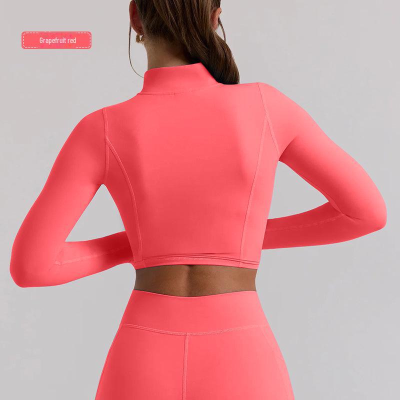 Damski kardigan z długim rękawem, kurtka do jogi: Odzież fitness i rekreacyjna na zewnątrz