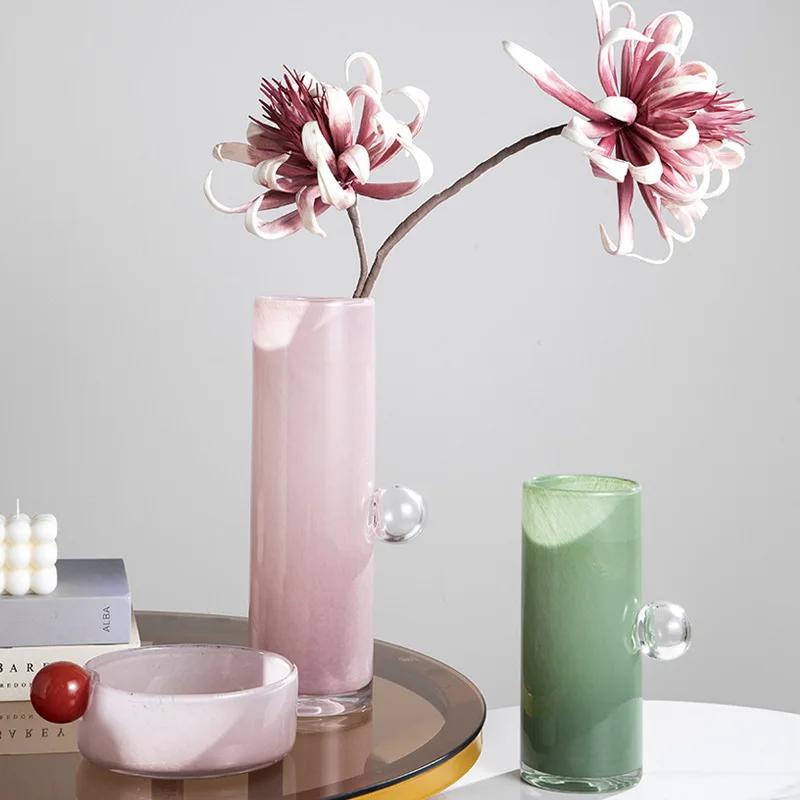 Vaso in Vetro Sfera di Vetro Geometrica Ciotola da Frutta in Vetro Contenitore da Scrivania Vaso per Fiori Accessori per Composizioni Floreali
