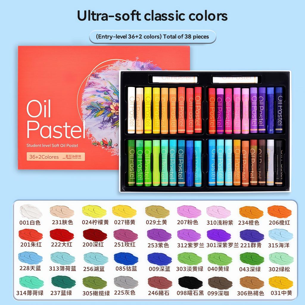 Artist Soft Oil Pastel Set 24/36/48 Colors Professional Painting Drawing Graffiti Art Crayons Washable Non Toxic Oil Paint Stick