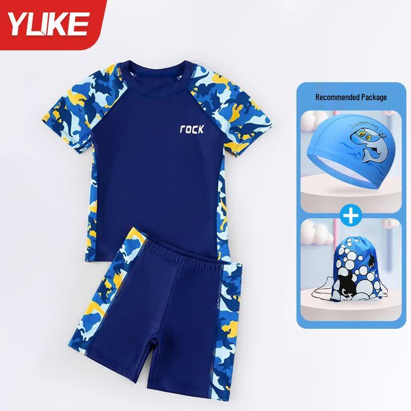 Yuke Boys' Two-Piece Anti-UV Swim Set