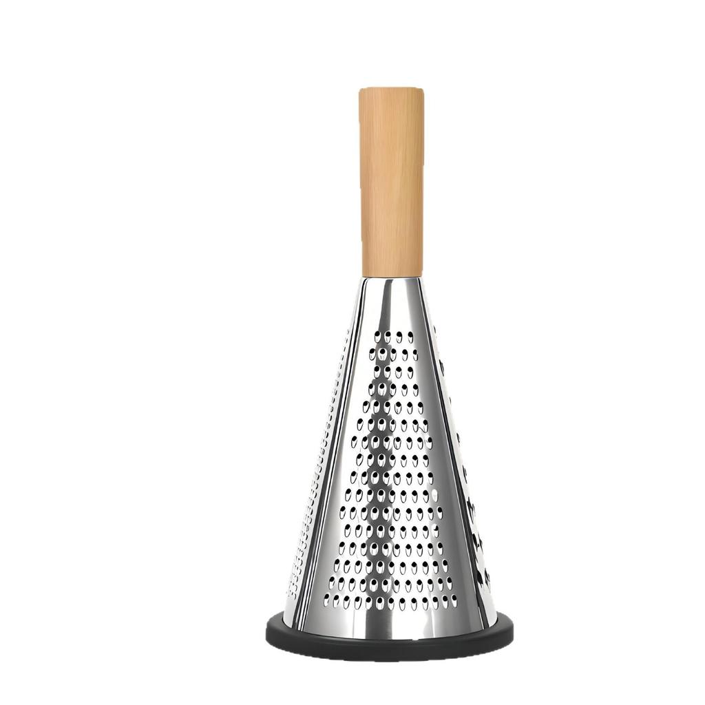 Three-Sided Stainless Steel Cone Grater for Cheese & Vegetables