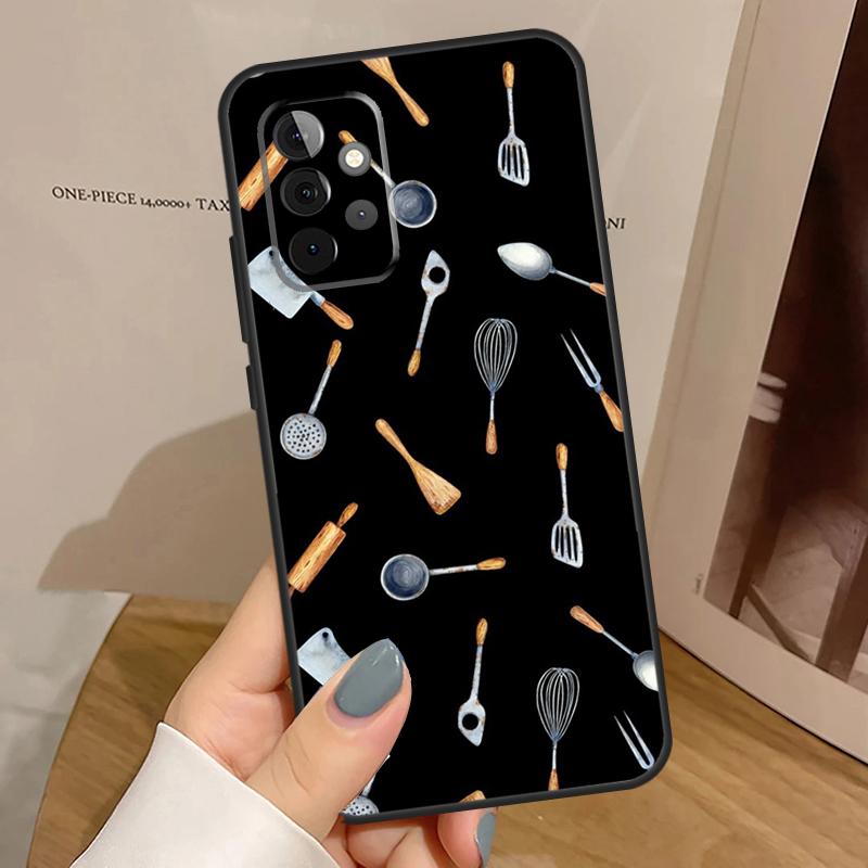 Baking Cook Chef Case For Samsung Galaxy A55 A35 A15 A54 A34 A14 A33 A53 A13 A23 A17 A06 A16 A56 A36 A32 A52