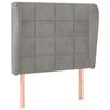 VidaXL Headboard with Ears Light Grey 93x23x118-128 Cm Velvet3117992