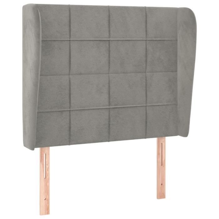 VidaXL Headboard with Ears Light Grey 93x23x118-128 Cm Velvet3117992