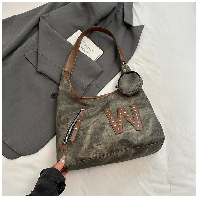 

New niche design trendy tote bag large capacity shoulder underarm bag versatile casual hand bag чёрный