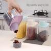 Transparent Plastic Grain Storage Container - Kitchen Organizer Jar for Dried Goods