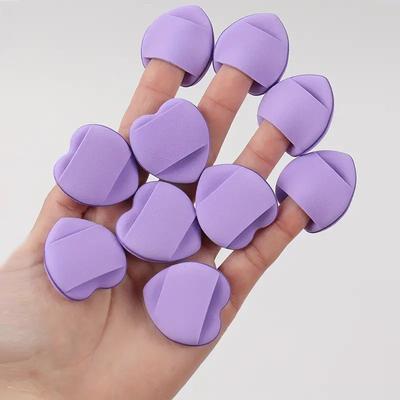 10 pezzi Mini Puff da Dita per Cipria Spugna Trucco Viso Correttore Fondotinta Cuscino d'Aria Spugna Trucco Puff per Cipria Strumenti Trucco Dettaglio