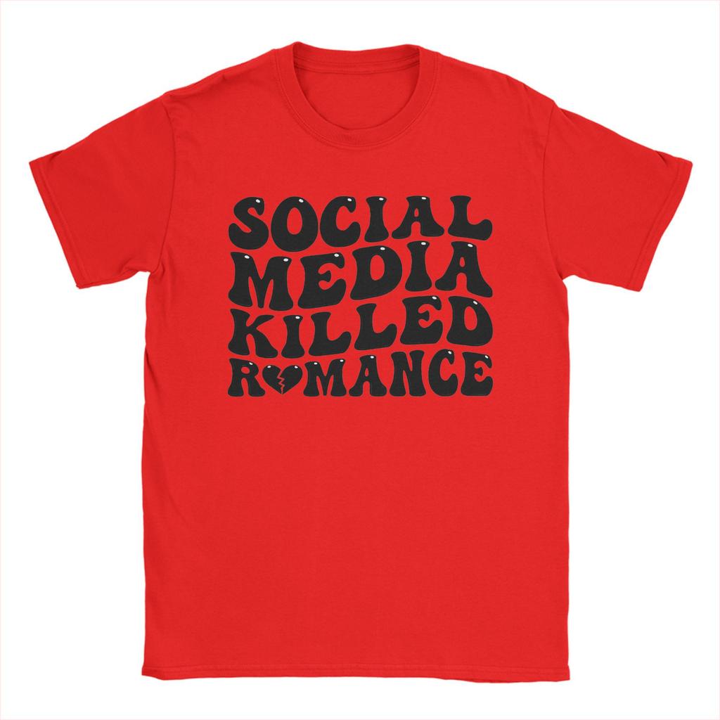 Hipster Social Media Killed RoUnisexce T-Shirt Men O Neck 100% Cotton T Shirts  Short Sleeve Tees Printing Tops