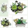 Mini Succulent Bonsai Tree Building Block Set Cherry Blossom Tree House Toy Set