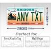 Custom Arizona Cowboy License Plate 6x12 Personalized Text Metal Tin Sign Western Decor