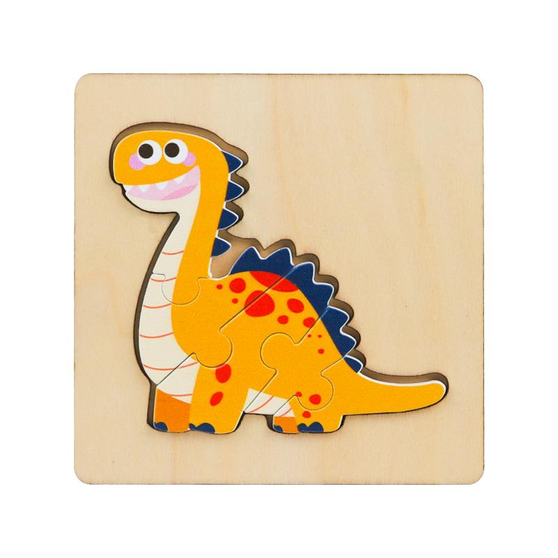 Wooden 3D Geometric Puzzle for Toddlers: Early Education Toy for Ages 1-3