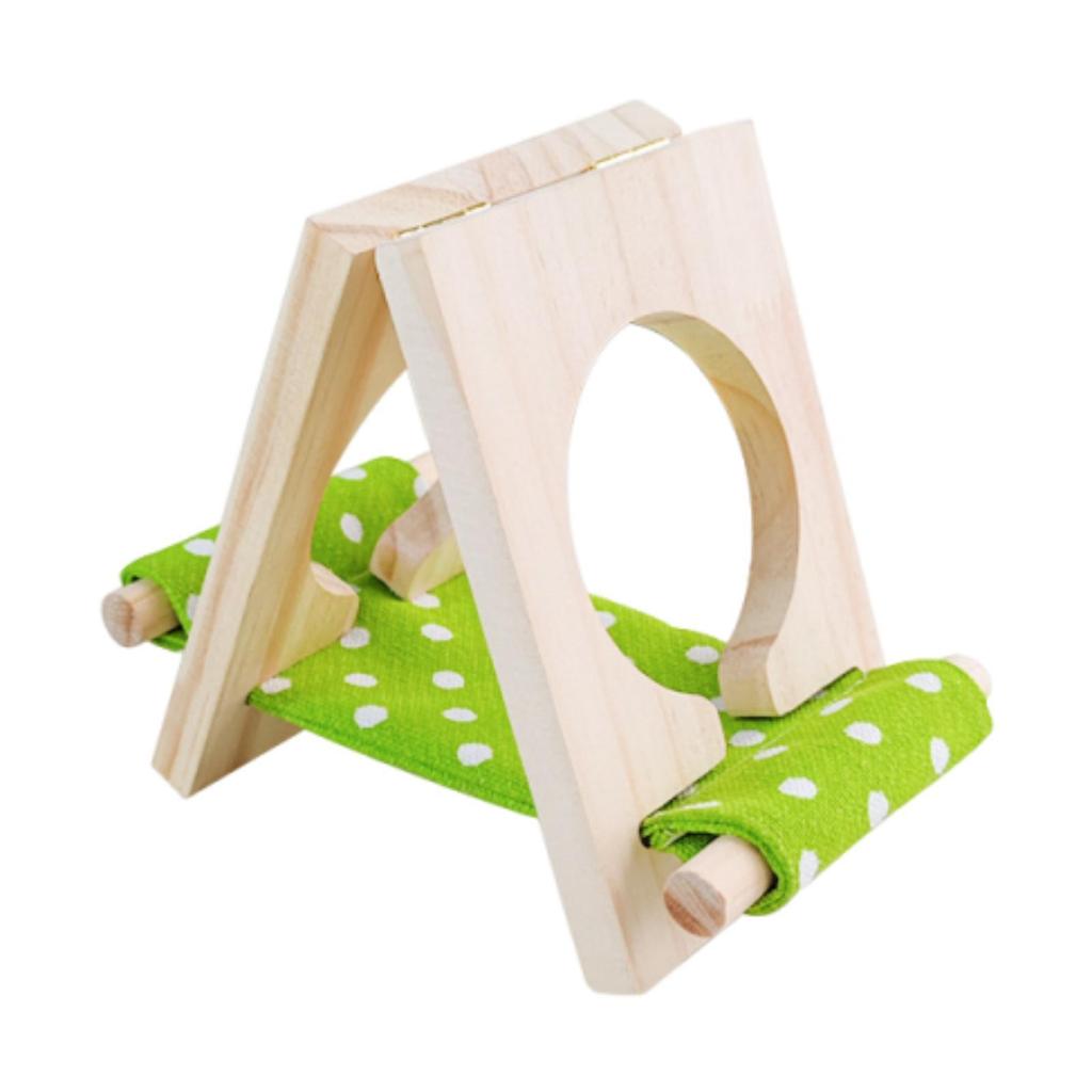 Cozy Wooden Hamster Bed Hideout Tunnel Soft Resting Place for Small Animals Cage Activity Toy