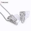Groothandel Rhodium Plated Gekreukelde Knijpklem Hanger Oogje, Messing Hanger Oogje Connector Voor DIY Mode Ketting Maken Accessoires