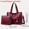 Set di 2 borse a tracolla di grande capacità in tinta unita + piccola borsa portaoggetti, borse casual con spallacci regolabili resistenti all'acqua per uomo e donna