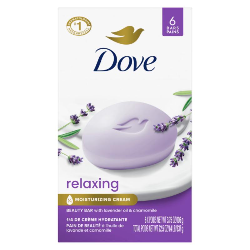 Dove Relaxing Beauty Bar Lavender & Chamomile Scent 6 pcs, 637g