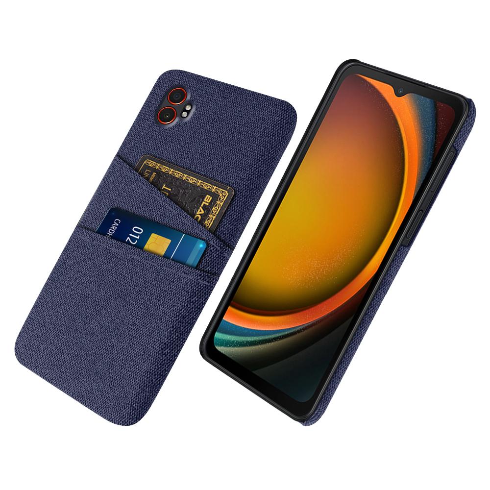 For Samsung Galaxy XCover7 Pro Case Cloth+Hard PC Phone Cover with Dual Card Slots