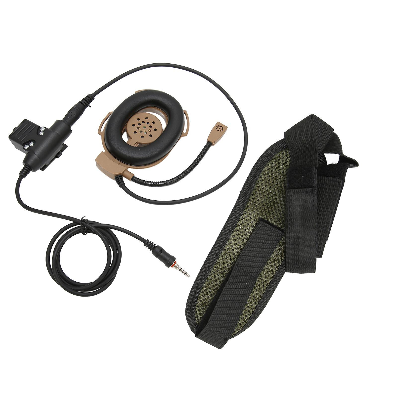 

Гарнитура для шлема, регулируемая, односторонняя, с наушником U94 PTT для Yaesu Vertex VX‑6R коричневый